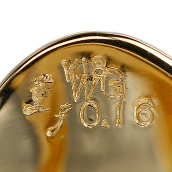 水野薫子 ブラックダイヤモンド リング  K18イエローゴールド K18ホワイトゴールド KAORUKO MIZUNO 作家 デザイナー ローズ バラ 花 フラワー 植物 ボタニカル V字 梨地 マット ツヤ消し【中古】【900738】