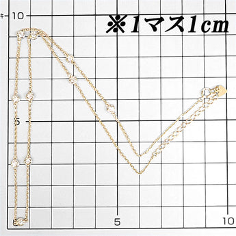 ダイヤモンド ネックレス  K18イエローゴールド ステーション【中古】【900741】
