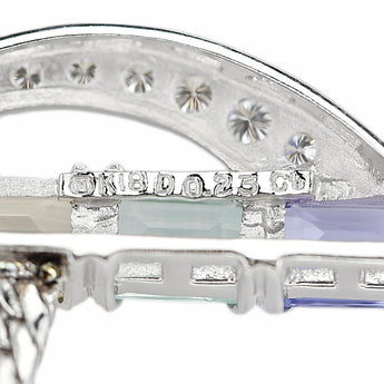 ミキモト タンザナイト ネックレス ベリル ダイヤモンド K18ホワイトゴールド MIKIMOTO【中古】【900749】