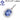 Sapphire pendant top, diamond, K18 white gold [Used] [900755]