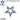 Indigo tourmaline pendant top, black diamond, K18 white gold, star, openwork [Used] [900756]
