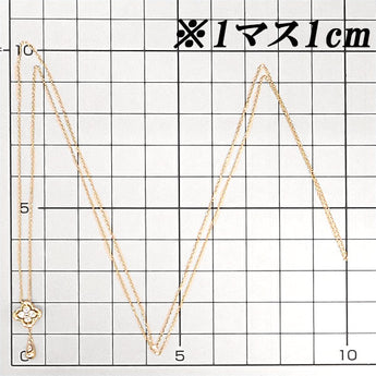 ダイヤモンド ネックレス  K18イエローゴールド ロング 花 フラワー ボタニカル 植物【中古】【900760】