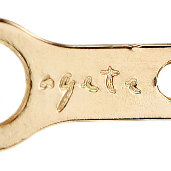 アガット ダイヤモンド ネックレス  K18イエローゴールド agete 一粒石 華奢【中古】【900775】