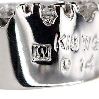 ポンテヴェキオ ダイヤモンド ネックレス  K18ホワイトゴールド Ponte Vecchio イニシャル アルファベット N 頭文字 英語【中古】【900779】