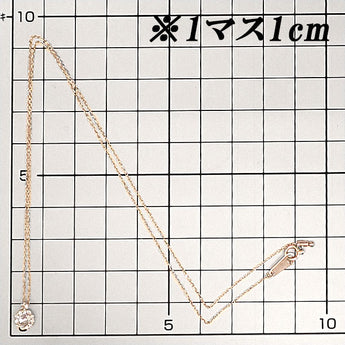 Diamond necklace, diamond, K18 pink gold, rose cut, irregular cut, fancy cut, delicate [Used] [900780]