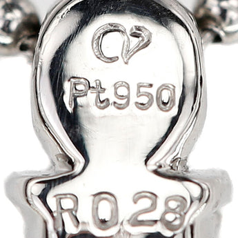 クレサンベール 京セラ ルビー ネックレス  ダイヤモンド Pt950 Pt850 CRESCENT VERT 再結晶【中古】【900781】