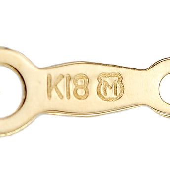 MIKIMOTO Akoya pearl necklace, K18 yellow gold, MIKIMOTO, single pearl, pierced [Used] [900783]