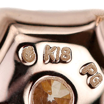 ESTELLE Brown Diamond Necklace K18 Pink Gold ESTELLE Long Hexagon [Used] [900784]