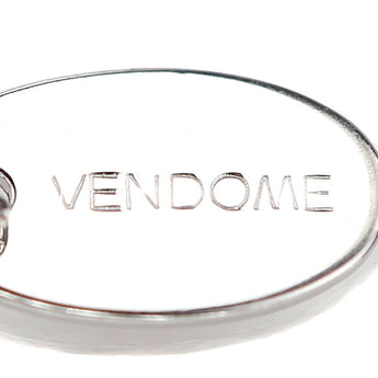 VENDOME AOYAMA Diamond Necklace K18 White Gold VENDOME AOYAMA Cross Flower Plant Botanical [Used] [900786]