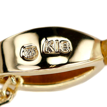 ミキモト アコヤ真珠 ネックレス ダイヤモンド K18イエローゴールド MIKIMOTO 一粒パール【中古】【900787】