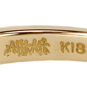アーカー ダイヤモンド リング  K18イエローゴールド AHKAH ハーフエタニティ 一文字 華奢【中古】【900788】