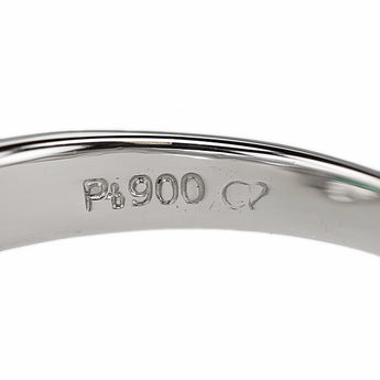 クレサンベール 京セラ エメラルド リング  ダイヤモンド Pt900 CRESCENT VERT 再結晶 変形カット ファンシーカット テーパーカット ユニセックス メンズ【中古】【900796】