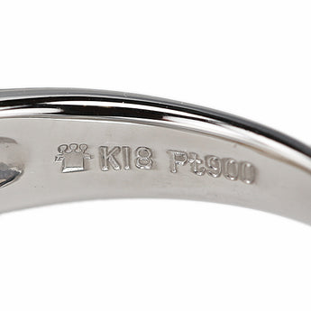 クレサンベール 京セラ ダイヤモンド リング  ダイヤモンド K18イエローゴールド Pt900 CRESCENT VERT 花 フラワー 植物 ボタニカル【中古】【900797】