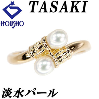 Tasaki Tasaki Pearl Freshwater Pearl Ring K18 Yellow Gold TASAKI Delicate [Used] [900798]