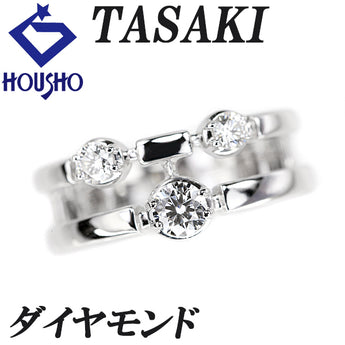 タサキ 田崎真珠 ダイヤモンド リング  K18ホワイトゴールド TASAKI 透かし【中古】【900809】
