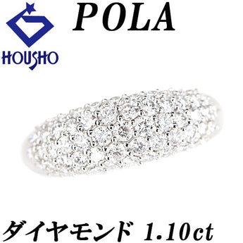 POLA Diamond Ring Pt900 POLA Pavé [Used] [900814]