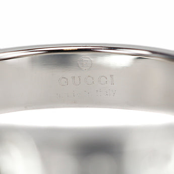 グッチ アイコン リング K18ホワイトゴールド GUCCI #16 ロゴ メンズ ユニセックス 地金のみ 石なし【中古】【900822】