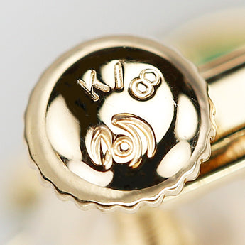 タサキ 田崎真珠 エメラルド イヤリング  ダイヤモンド K18イエローゴールド TASAKI 葉 リーフ 植物 ボタニカル【中古】【900827】