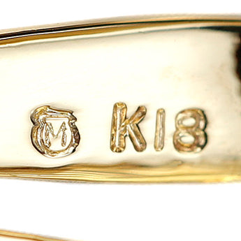 ミキモト アコヤ真珠 ブローチ K18イエローゴールド MIKIMOTO リボン【中古】【900839】