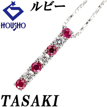 TASAKI Tasaki Pearl Ruby Necklace Diamond Pt900 Pt850 TASAKI [Used] [900852]