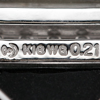 タサキ 田崎真珠 オニキス ネックレス ダイヤモンド シェル K18ホワイトゴールド TASAKI スクエア 四角【中古】【900853】