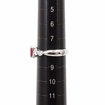 ルビー リング  ダイヤモンド Pt900 ドロップ 雫 しずく 涙 なみだ【中古】【900863】