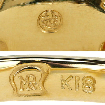 三越 白蝶真珠(南洋真珠) リング ダイヤモンド K18イエローゴールド MITSUKOSHI【中古】【900868】