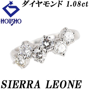 SIERRA LEONE Diamond Ring Pt900 [Used] [900876]