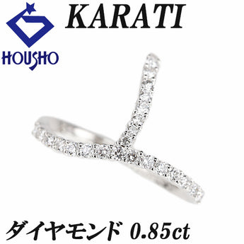 カラッチ ダイヤモンド リング  Pt900 KARATI Y字 メンズ ユニセックス【中古】【900882】