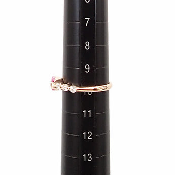Pink sapphire ring, diamond, 18K pink gold [Used] [900890]