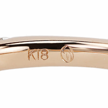Ginza Diamond Shiraishi Diamond Ring K18 Pink Gold Ginza Diamond Shiraishi Half Eternity Single Letter Thin [Used] [900902]