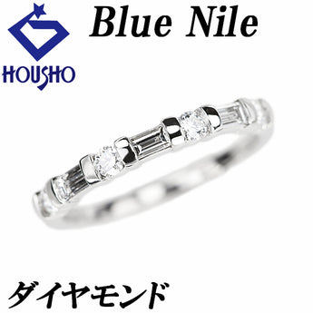 Blue Nile Diamond Ring Pt950 Thin Baguette Cut Deformed Cut Fancy Cut [Used] [900914]