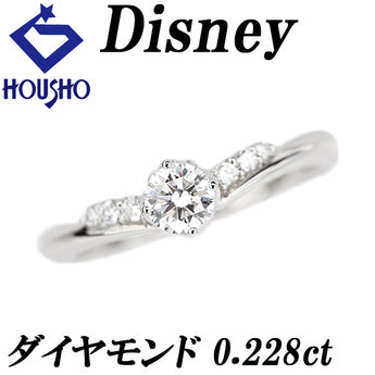 ディズニー ダイヤモンド リング  ダイヤモンド Pt950 Disney V字 ミニー リボン【中古】【900915】