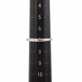 Diamond ring Pt900 Half eternity Single letter Thin [Used] [900920]
