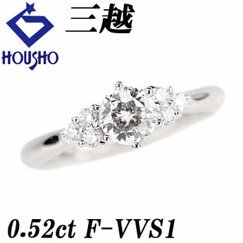 三越 D&D144 ダイヤモンド タイニーブーケ リング  ダイヤモンド Pt900 MITSUKOSHI【中古】【900930】