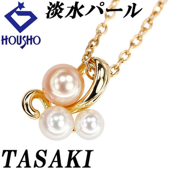 TASAKI Tasaki Pearl Freshwater Pearl Necklace K18 Yellow Gold TASAKI [Used] [900933]