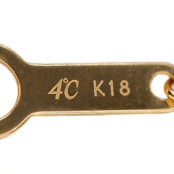 ヨンドシー マルチカラーストーン ネックレス ダイヤモンド K18イエローゴールド 4℃ 星 スター 透かし 華奢【中古】【900934】