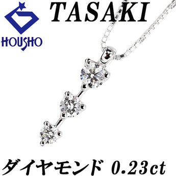 タサキ ダイヤモンド ネックレス  K18ホワイトゴールド TASAKI【中古】【900940】