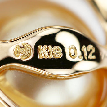 タサキ 田崎真珠 白蝶真珠(南洋真珠) ペンダントトップ ダイヤモンド K18イエローゴールド TASAKI ドロップ 雫 しずく 涙 エナメル 七宝 透かし【中古】【900957】