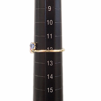 Sapphire ring, K18 yellow gold, new, heart, thin, delicate [New] [900978]