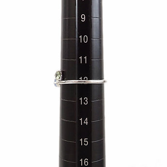 サファイア リング Pt950 新品 ハート ウェーブ 細め 華奢 【新品】【900987】