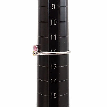 サファイア リング Pt950 新品 ハート ウェーブ 細め 華奢 【新品】【900988】
