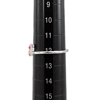 サファイア リング Pt950 新品 ハート ウエーブ 華奢 細め 【新品】【900990】