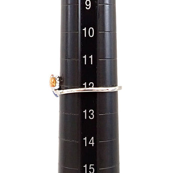 サファイア リング Pt950 新品 ハート ウエーブ 華奢 細め 【新品】【900992】