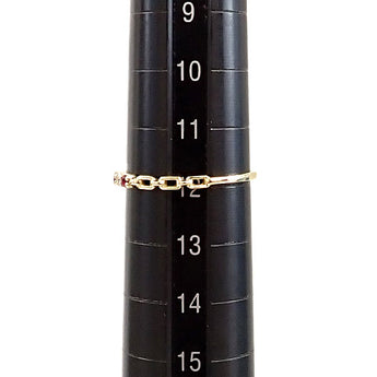 ルビー リング ダイヤモンド K18イエローゴールド 新品 華奢 細め 透かし 【新品】【900994】