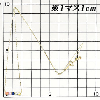 サファイア ネックレス K18イエローゴールド 新品 華奢 【新品】【901004】