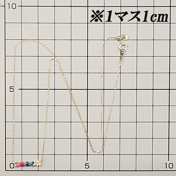 サファイア ネックレス K18イエローゴールド 新品 華奢 カラフル 【新品】【901006】