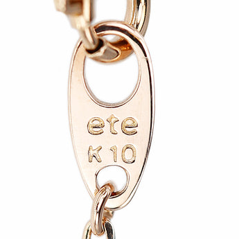エテ パール(真珠) ネックレス キュービックジルコニア K10ピンクゴールド ete 3way 花 フラワー 植物 ボタニカル【中古】【901045】