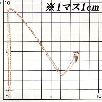 ダイヤモンド ネックレス  K10ピンクゴールド クロス 十字架 華奢【中古】【901046】