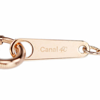 カナルヨンドシー ダイヤモンド ネックレス K10ピンクゴールド canal4℃ カーブ 華奢【中古】【901050】